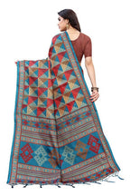 Vamika Multicolor Kalamkari Print With Jhalar Khadi Silk Saree (TANISHA RED) | Grab2Buy