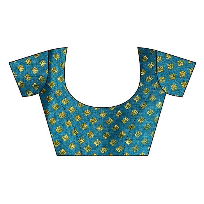 Vamika Blue Kalamkari Print With Jhalar Khadi Silk Saree (KITE BLUE) | Grab2Buy