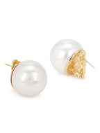 Pearl White Shine Studs- Ruby Raang | Grab2Buy