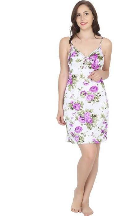 Ruhani Printed Short Nighty Fits Bust (Ruhani-NT-08-FS) | Grab2Buy