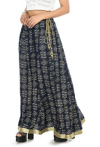 Mominos Fashion Moeza Cotton Navy Blue Printed Lehenga (Lancha) | Grab2Buy