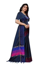 Vamika Navy Cotton Silk Weaving Saree (Binita Navy) | Grab2Buy