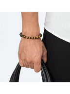 NVR Natural Crystal Beaded Tiger Eye Gemstone Bracelet