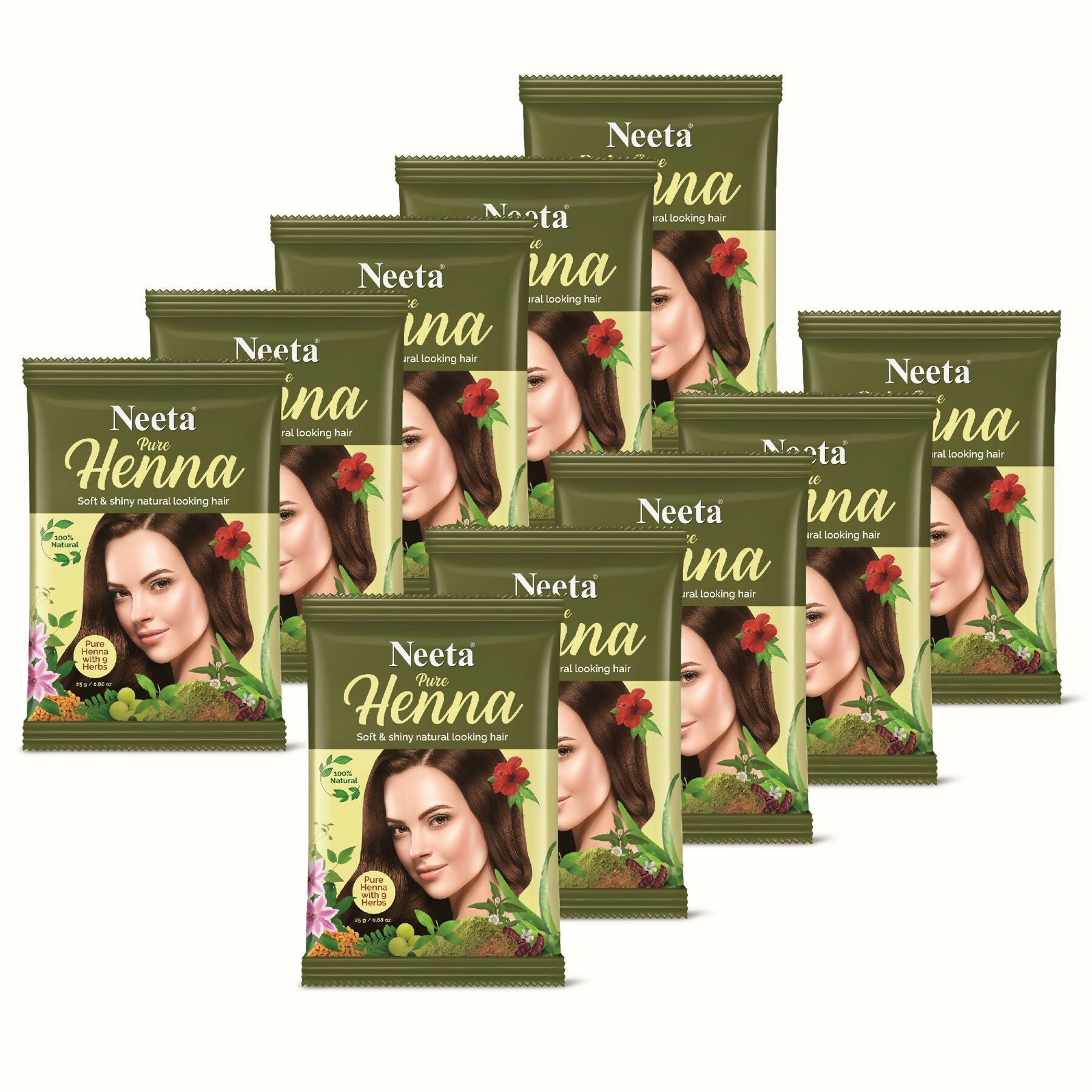 Neeta Pure Henna Soft & Shiny Natural Brown Hair Color | Grab2Buy
