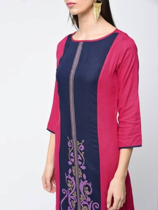 Aniyah Rayon Block Printed Latest Straight Kurta (AN-118K) | Grab2Buy