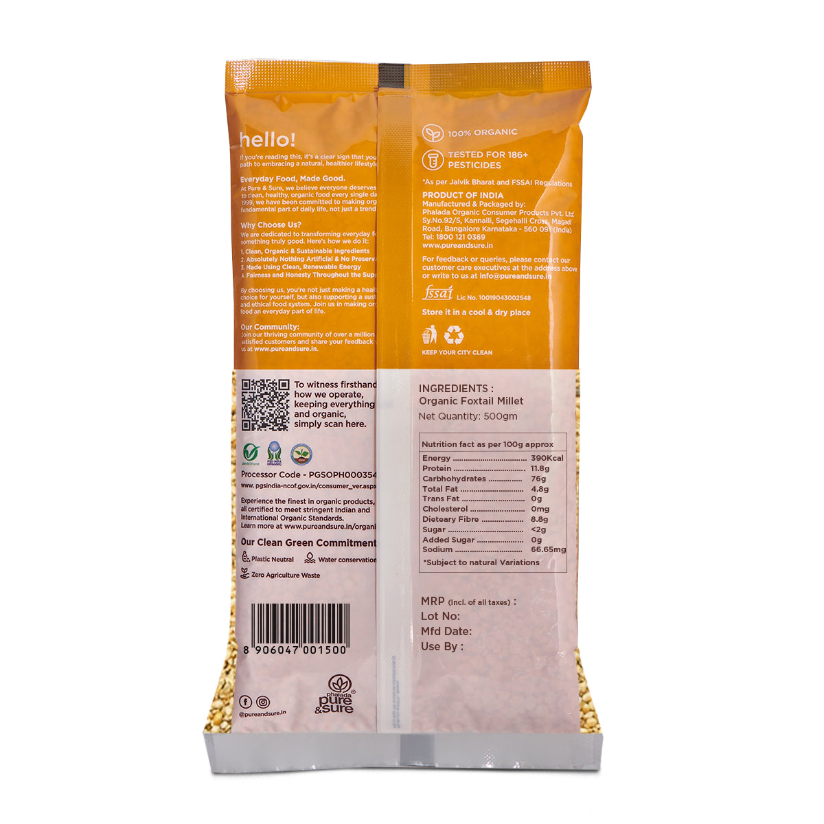 Pure & Sure Organic Foxtail Millet | Grab2Buy