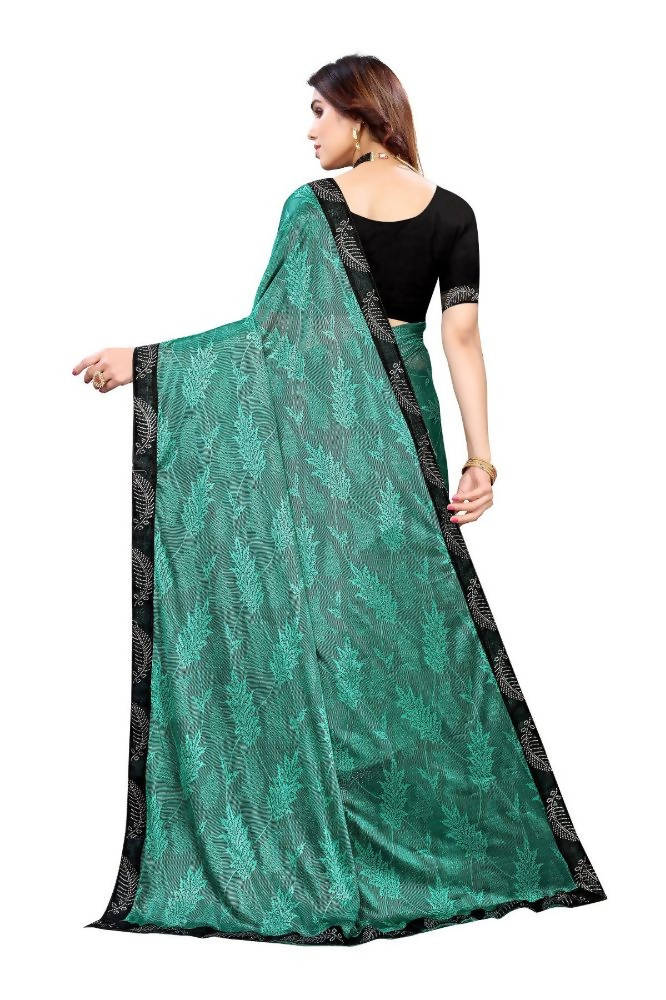 Vamika Rama Green Malai Silk Embroidery Saree | Grab2Buy