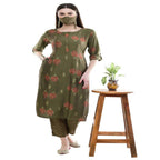 Lagi Women's Green Printed Straight Kurta & Pant (MC38A) | Grab2Buy