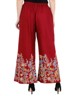 Mominos Fashion Maroon Floral Design Palazzo | Grab2Buy