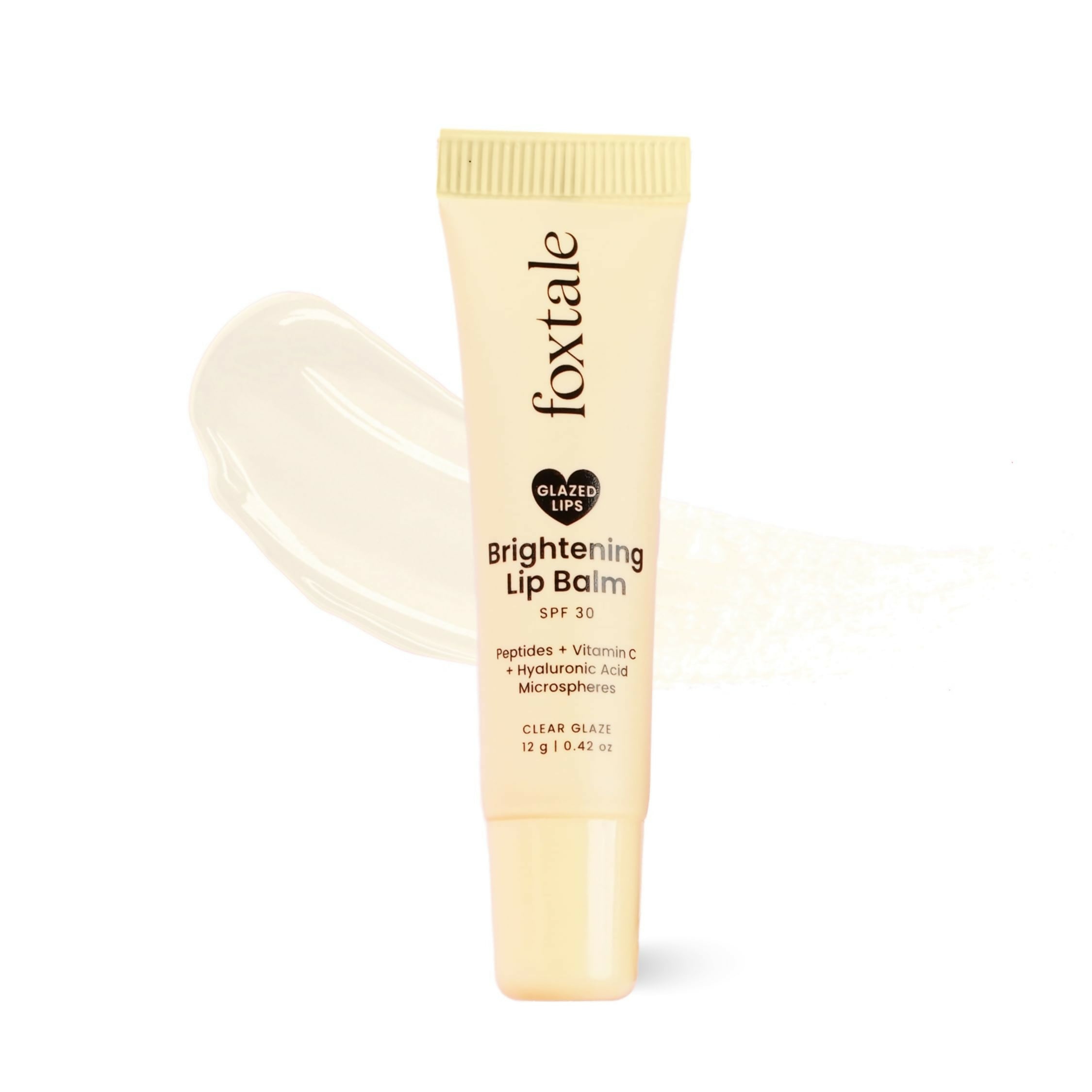 Foxtale Brightening SPF 30 Lip Balm - Clear Glaze (Vanilla), Brightens Lips, Reduces Pigmentation | Grab2Buy