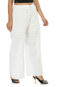 Mominos Fashion Moeza Cotton White Color Chikan Work Palazzo | Grab2Buy