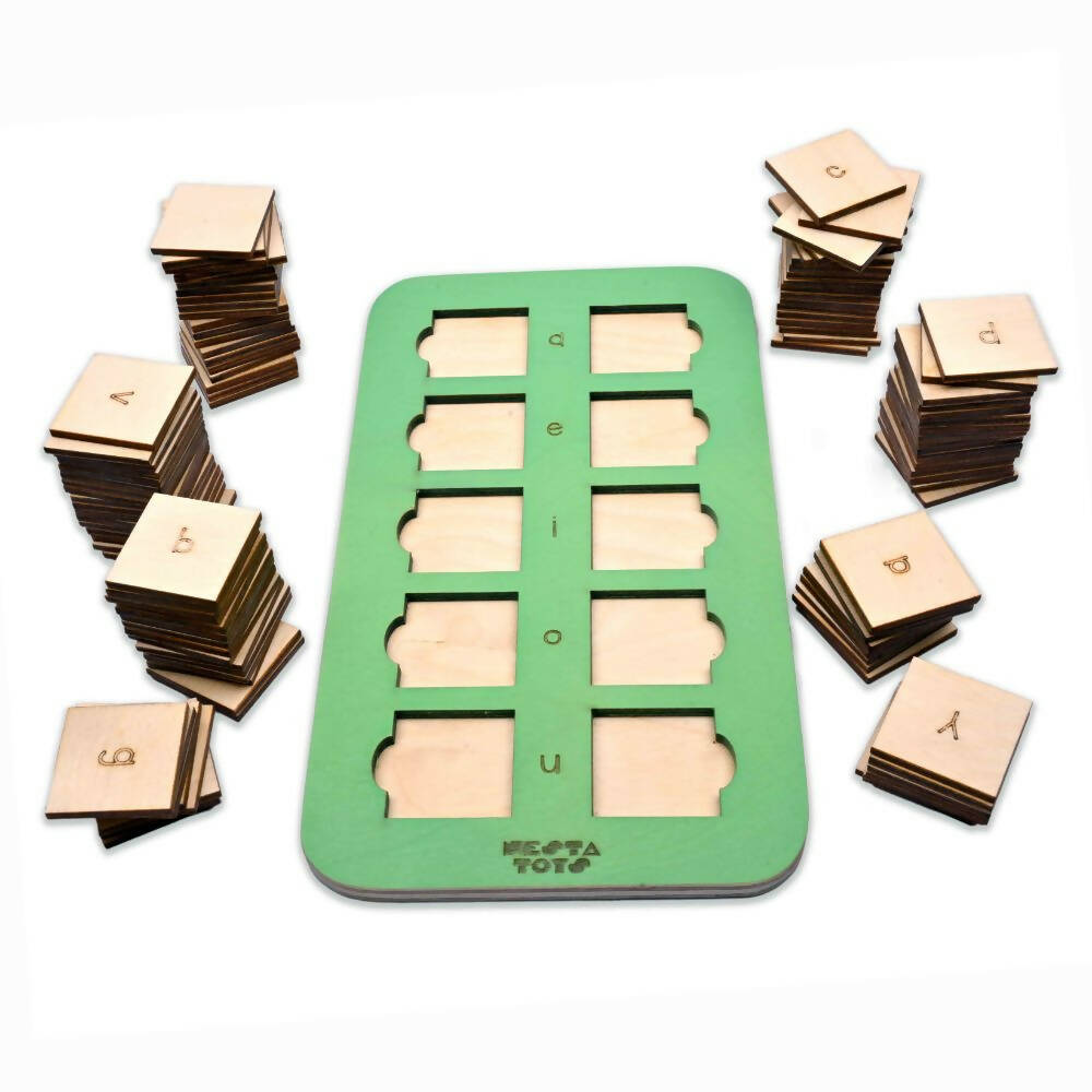 Nesta Toys CVC Board | 3 Letter Word Builder | Phonics Toy | Grab2Buy