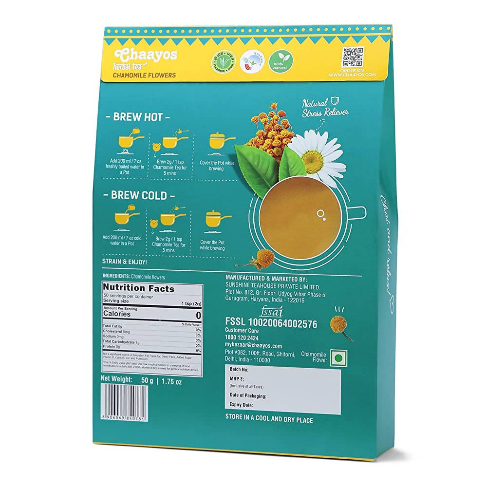 Chaayos Chamomile Flower Herbal Tea | Grab2Buy