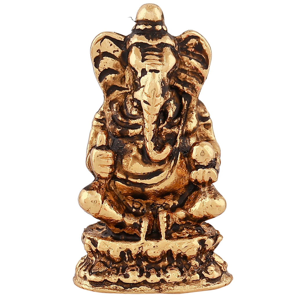 Estele Gold-Polished Spiritual Lord Ganesha Idol for Gifts & HouseWarming/Home/Office Decors | Grab2Buy