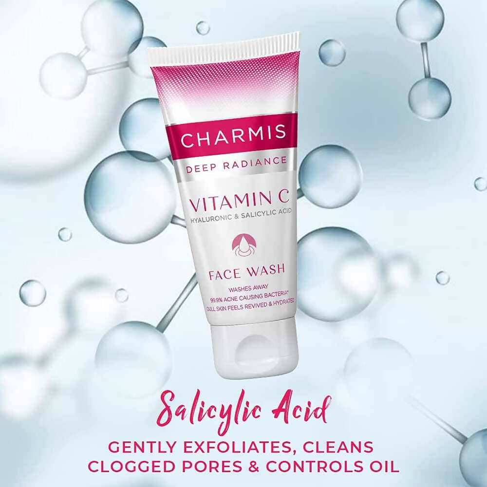 Charmis Deep Radiance Vitamin C Face Wash with Hyaluronic Acid & Salicylic Acid | Grab2Buy