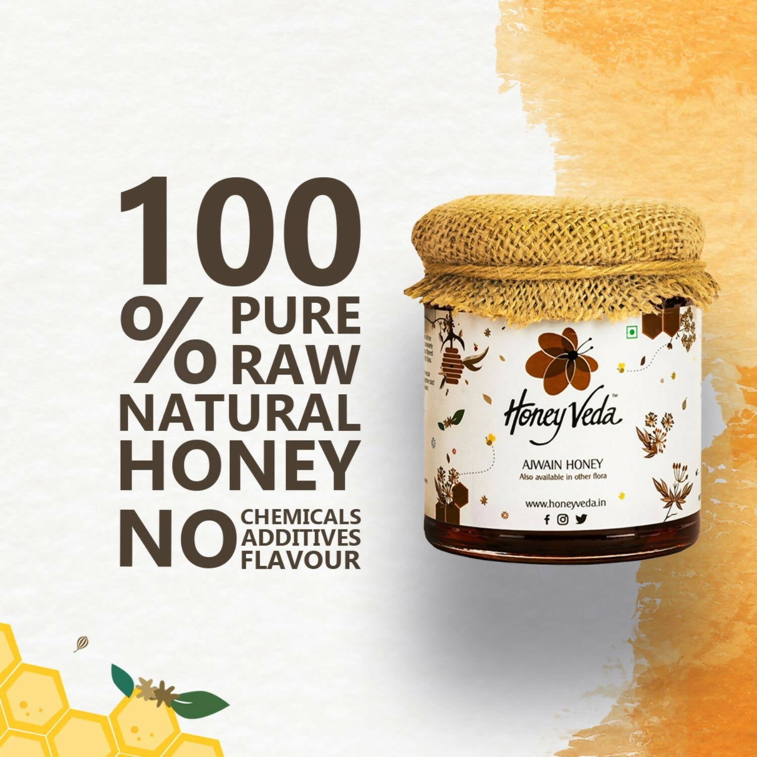 HoneyVeda Premium Raw Ajwain Honey | Grab2Buy