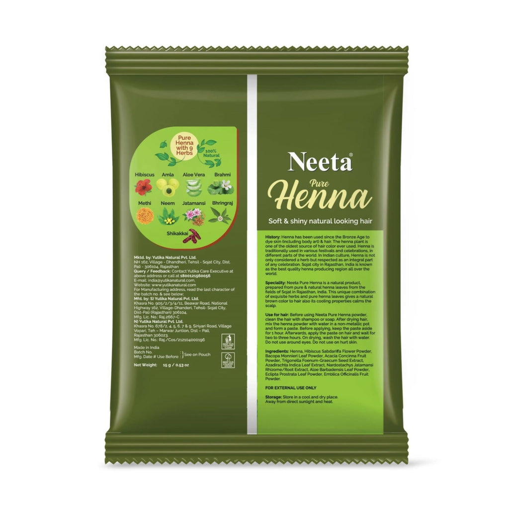 Neeta Pure Henna Soft & Shiny Natural Brown Hair Color | Grab2Buy