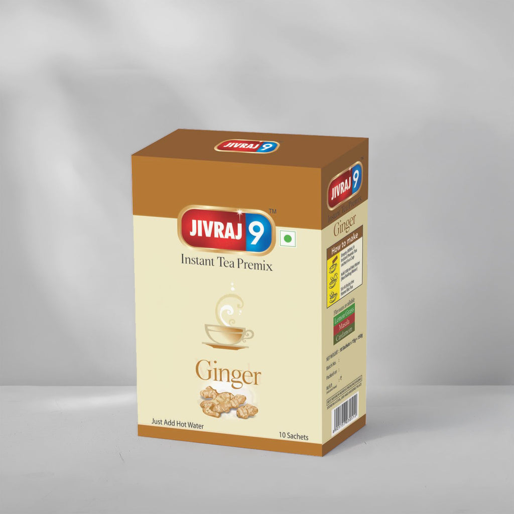 jivraj9 Tea Ginger Premix Tea Box