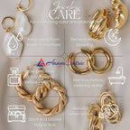 AanyaCentric Gold-Polished Short Mangalsutra Set with Earrings | Grab2Buy