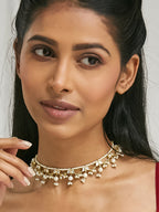 Nuyug 22K Gold-Plated Kundan & Pearl Studded Matha Patti Head Jewellery | Grab2Buy