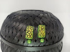 Terracotta New Glam Studs With Drops-Pearl Green | Grab2Buy
