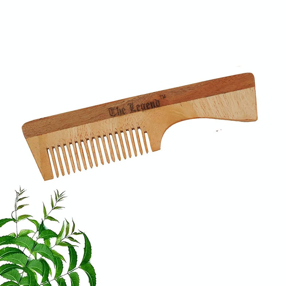 The Legend Organic Pure Neem Wood Comb With Handle | Grab2Buy