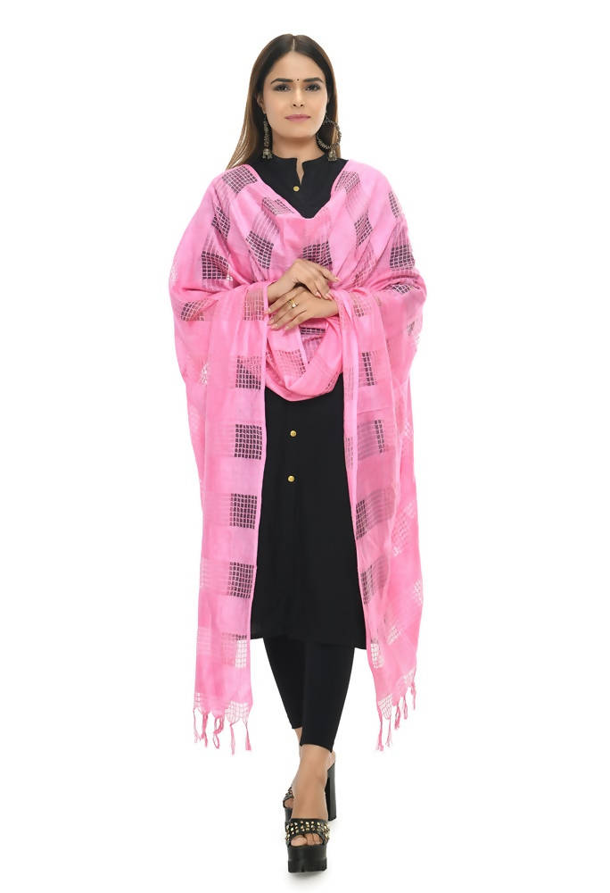 Mominos Fashion Baby Pink Window Dupatta | Grab2Buy