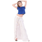 Asmaani White Color Plain Ruffle Palazzo | Grab2Buy