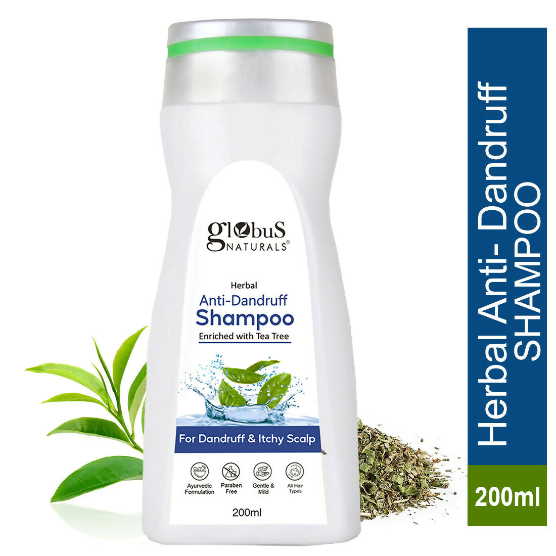 Globus Naturals Anti Dandruff Shampoo, For Dandruff and Itchy Scalp, Suitable For All Hair Types | Grab2Buy