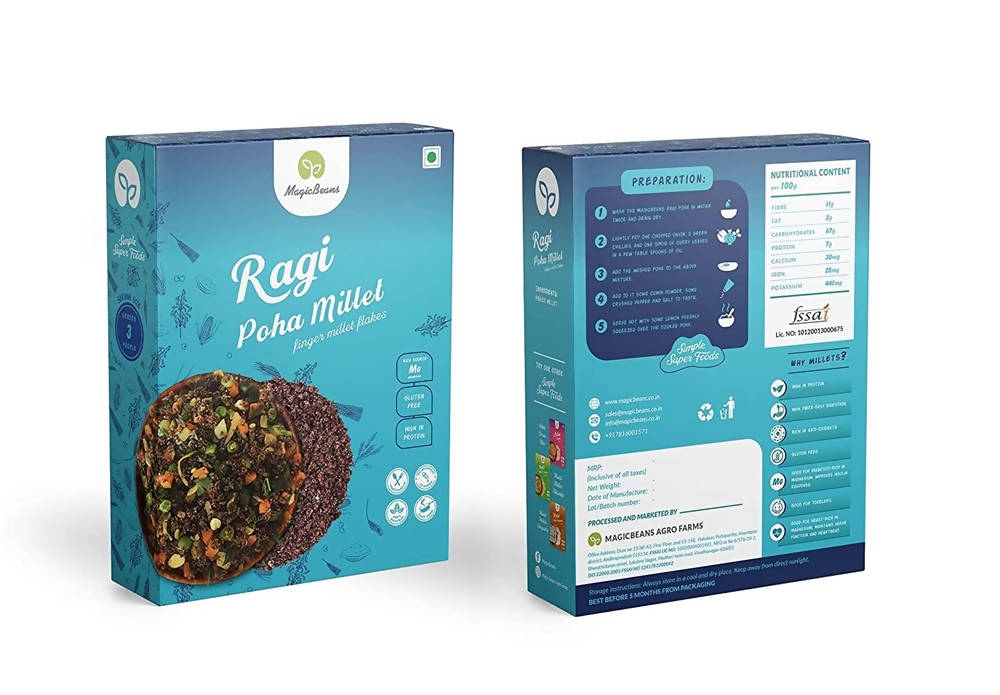 Magicbeans Ragi Poha Millet (Finger Millet Flakes) | Grab2Buy