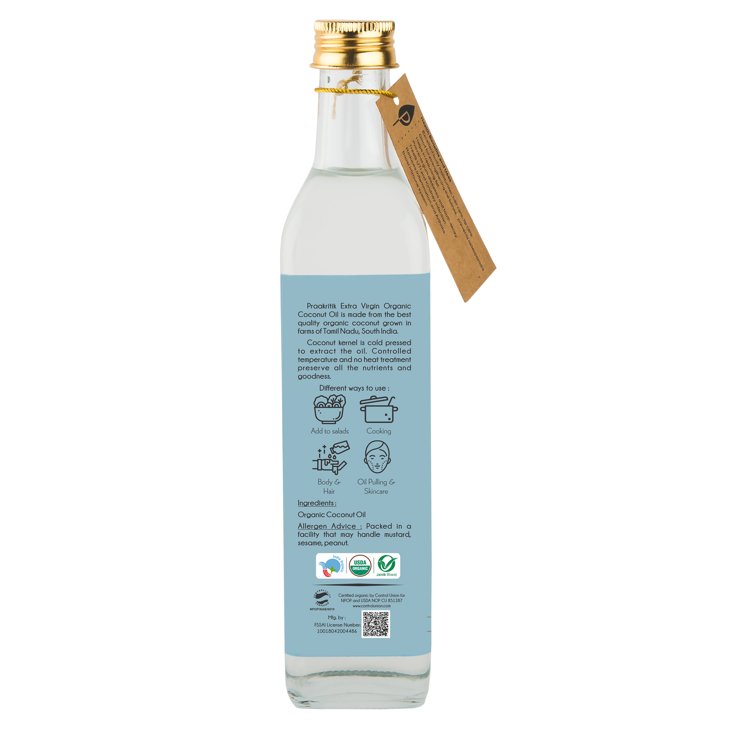 Praakritik Organic Extra Virgin Coconut Oil | Grab2Buy