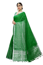 Vamika Green Cotton Silk Weaving Saree (Twitter Green) | Grab2Buy