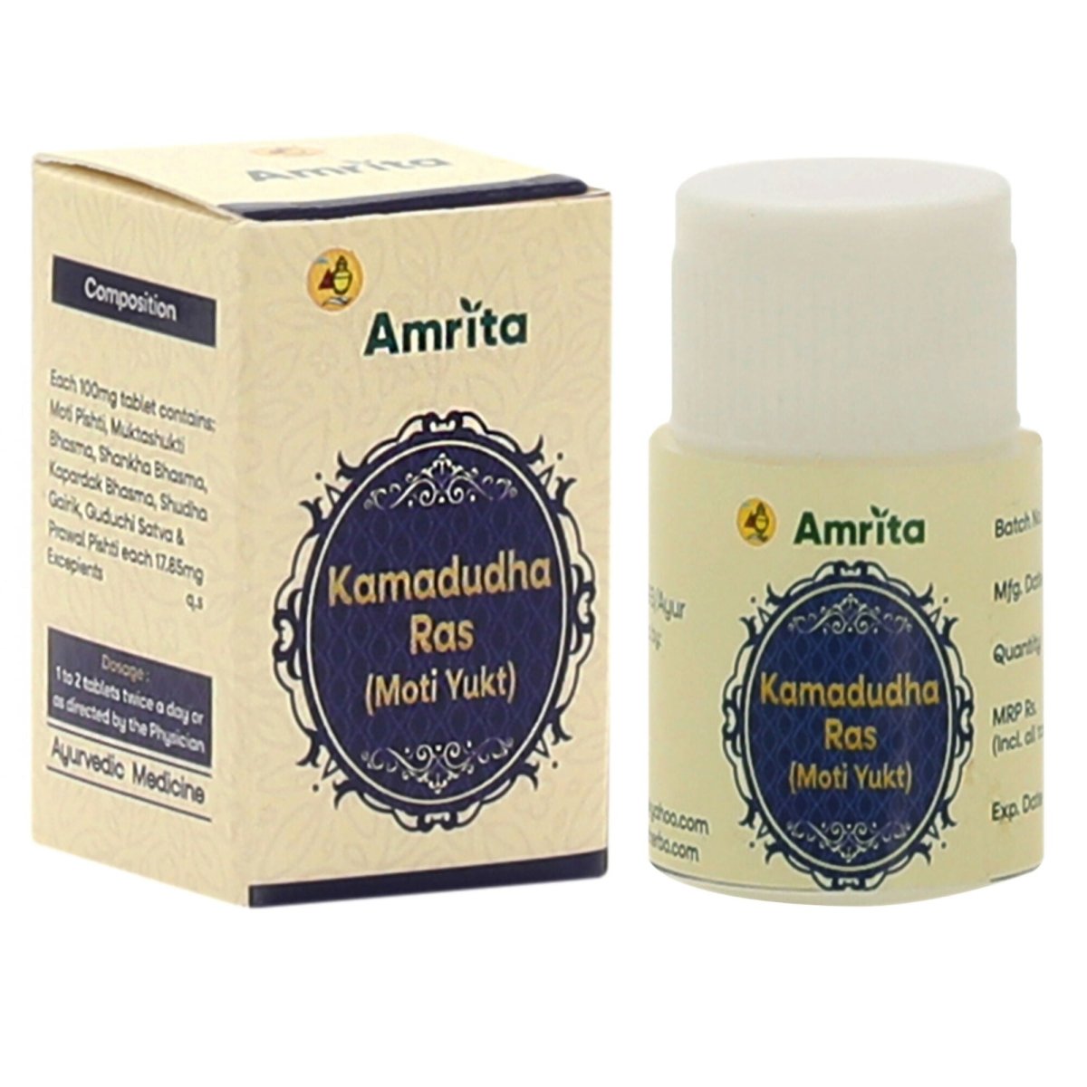 Amrita Kamdudha Ras Moti Tablets | Grab2Buy