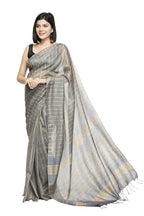 Mominos Fashion Grey Color Bhagalpuri Saree | Grab2Buy