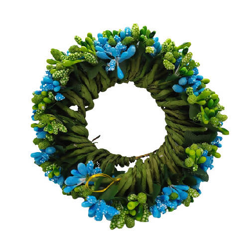 Blue & Green Bridal Pollens Gajra | Grab2Buy