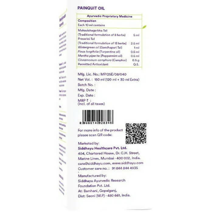 Siddhayu Ayurveda Painquit Oil | Grab2Buy