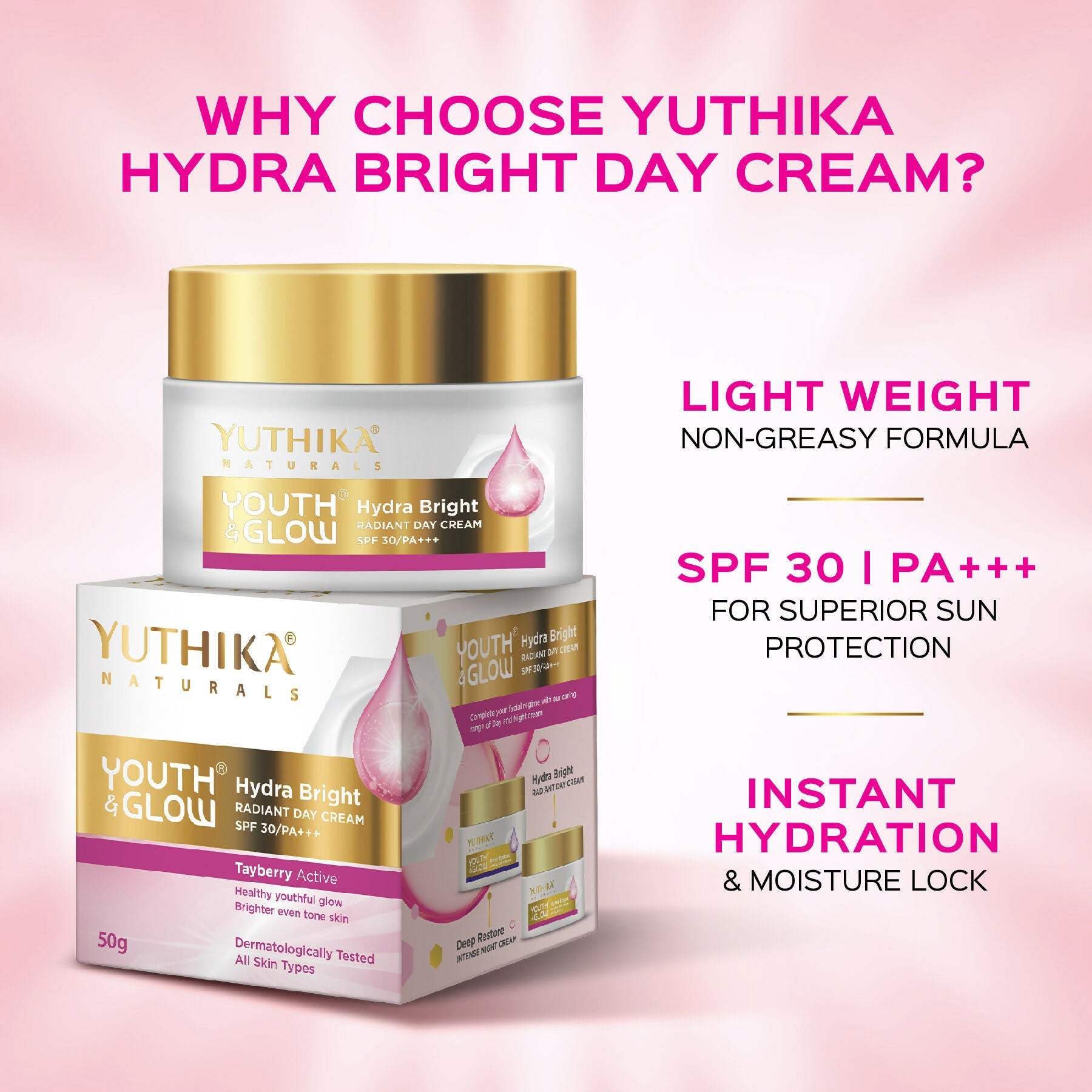 Yuthika Youth & Glow Day Cream For Women Spf30/Pa+++ | Grab2Buy