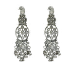 Mominos Fashion Johar Kamal Oxidised Silver-Plated Brass Finish Temple Jewellery with Earrings For Women | Grab2Buy