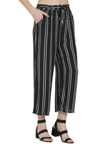 Asmaani Black Color Rayon Fabric Stripped Palazzo | Grab2Buy