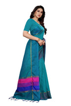 Vamika Rama Green Cotton Silk Weaving Saree (Binita Rama) | Grab2Buy