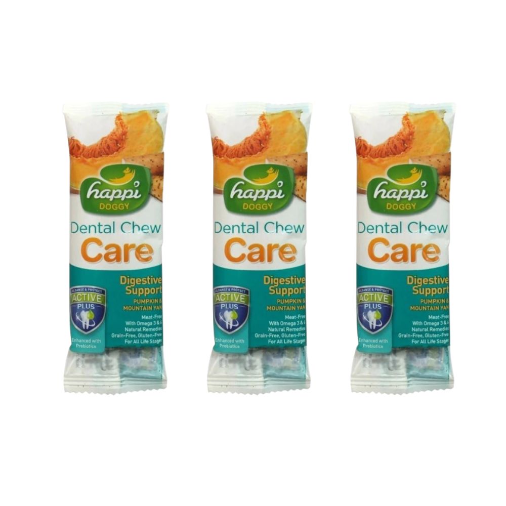 Happi Doggy Dental Chew Care Digestive Support Pumpkin & Mountain Yam | Grab2Buy