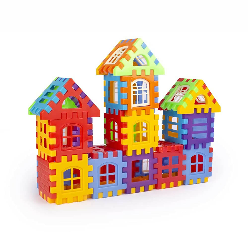 Kipa 210 Pieces Multi Colored Mega Jumbo Happy Home House Building Block with Attractive Windows and Smooth Rounded Edges Game with Storage Container | Grab2Buy