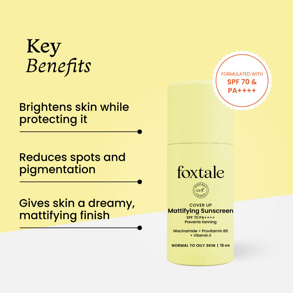 Foxtale SPF 70 Gel-Cream Sunscreen for Oily Skin with PA++++ & Niacinamide | Grab2Buy