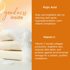 Globus Naturals Glutathione Skin Lightening Soap Enriched with Kojic Acid & Vitamin C, E, Reduces Dark Spots, Wrinkles & Fine Lines