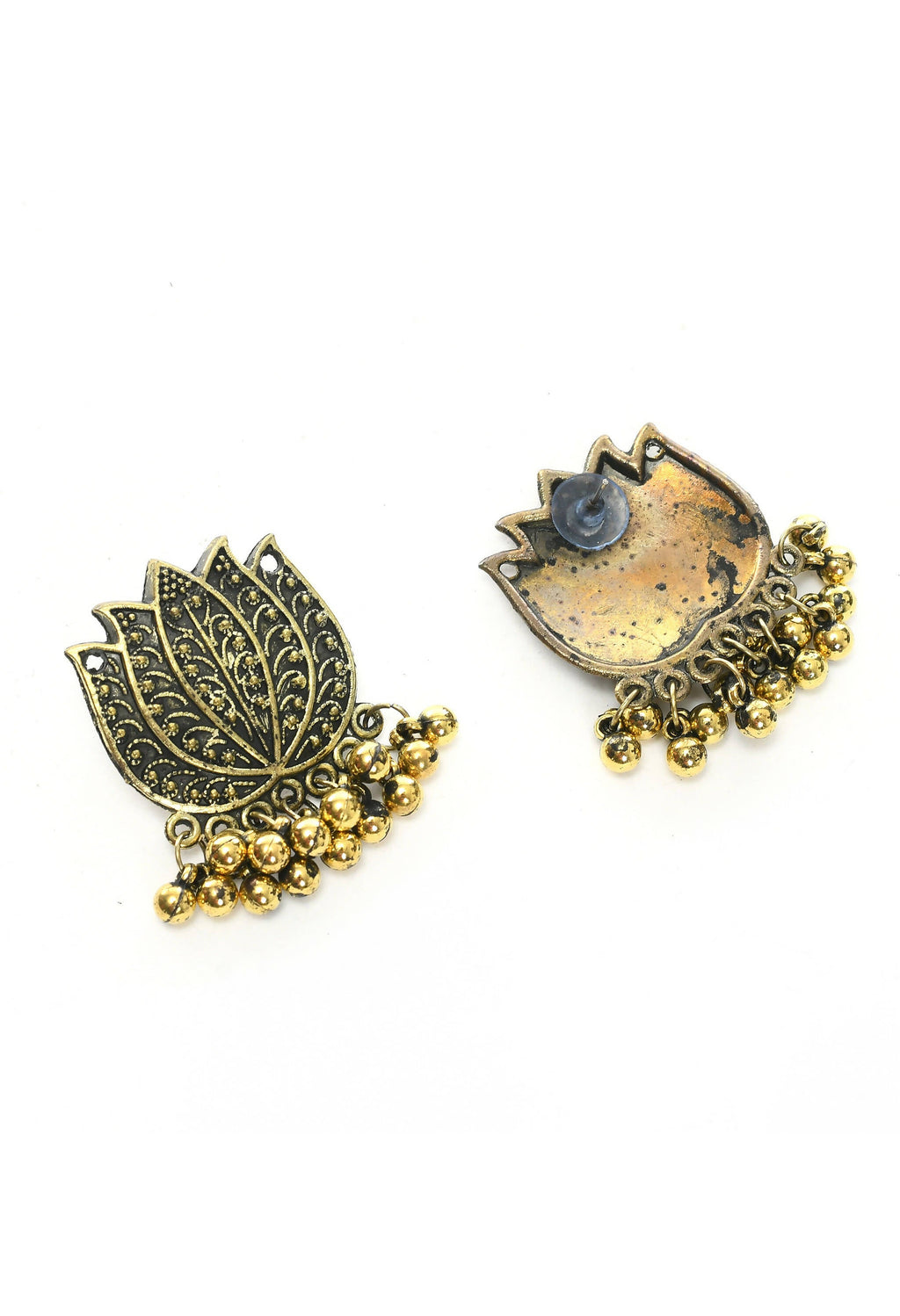 Mominos Fashion Johar Kamal Gold-Polished Brass Finish Lotus Design Choker For Women | Grab2Buy