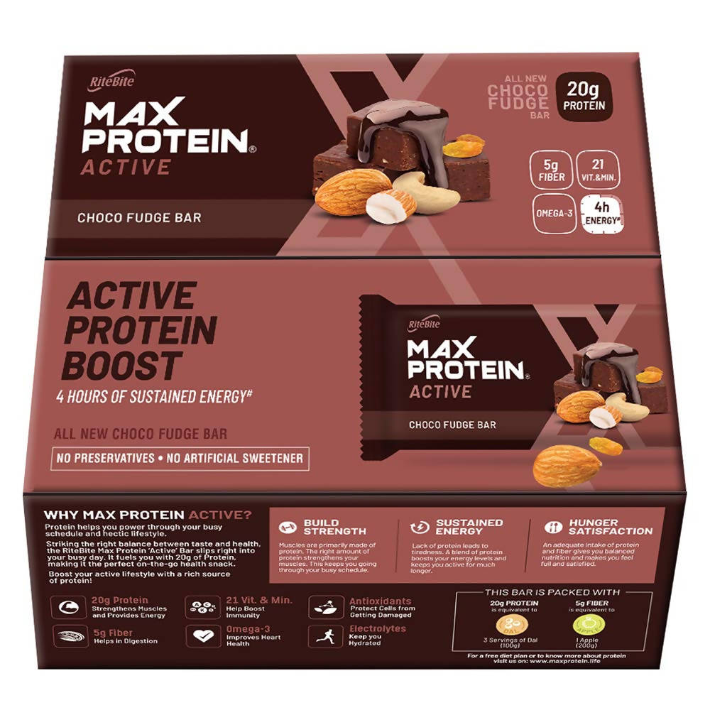 RiteBite Max Protein Active Choco Fudge Bar | Grab2Buy