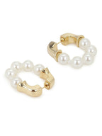 Hoop Pearl Earrings- Ruby Raang | Grab2Buy