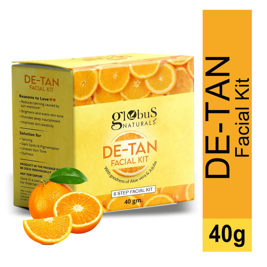 Globus Naturals De-Tan 6 Step Facial Kit | Grab2Buy