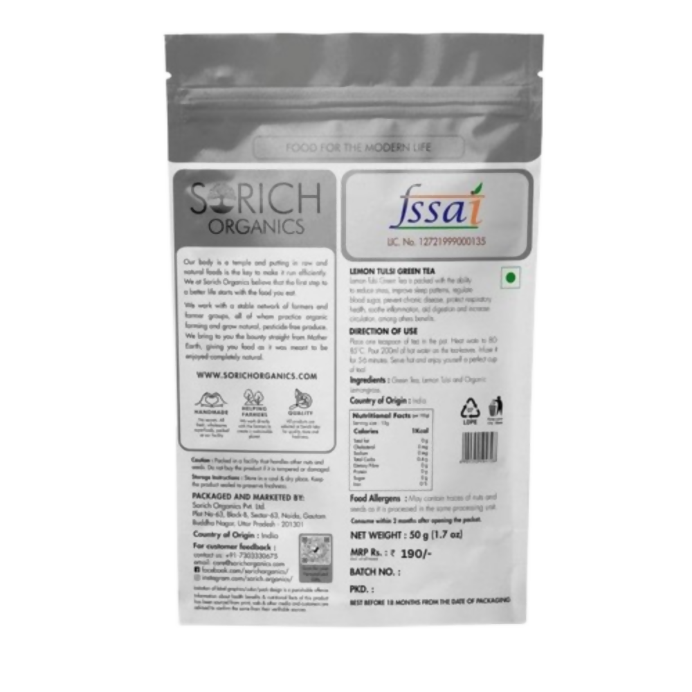 Sorich Organics Lemon Tulsi Green Tea | Grab2Buy