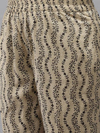 Yufta Women Beige Ethnic motifs Printed Kurta with Trouser & With Dupatta | Grab2Buy